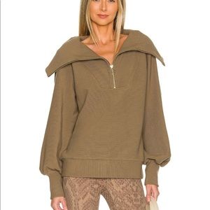 Varley Vine Half Zip, Stone Olive Color, XS